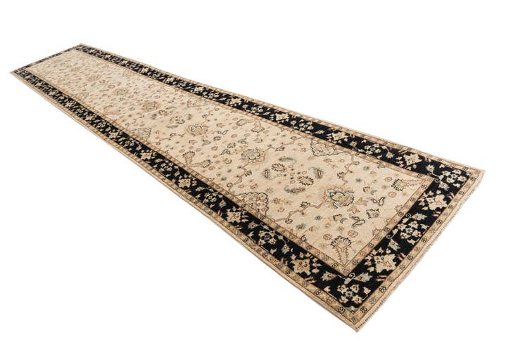 Detail image of 3' 3 x 17' 1 Hand Knotted Peshawar Ziegler Runner Rug