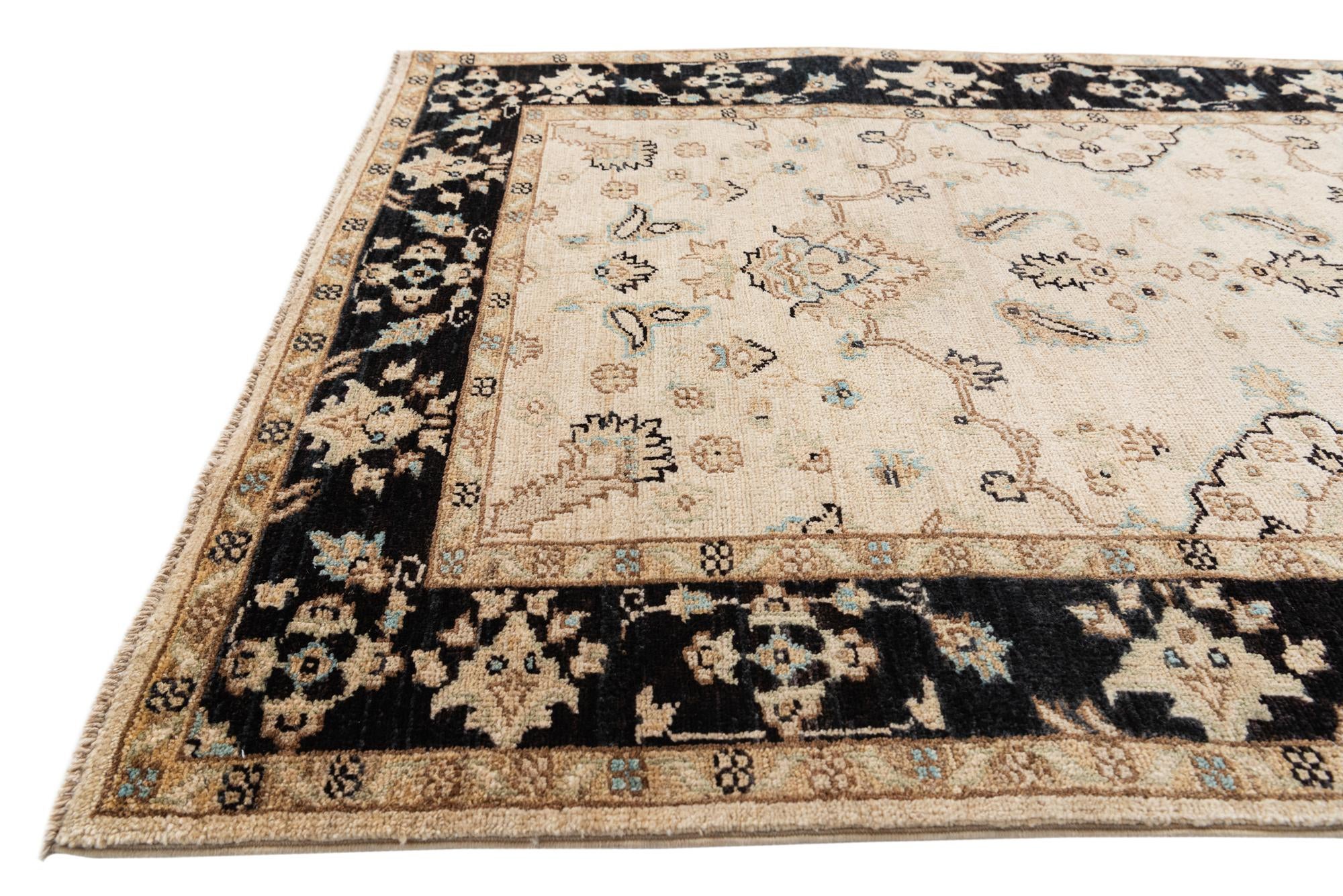 3' 3 x 17' 1 Hand Knotted Peshawar Ziegler Runner Rug