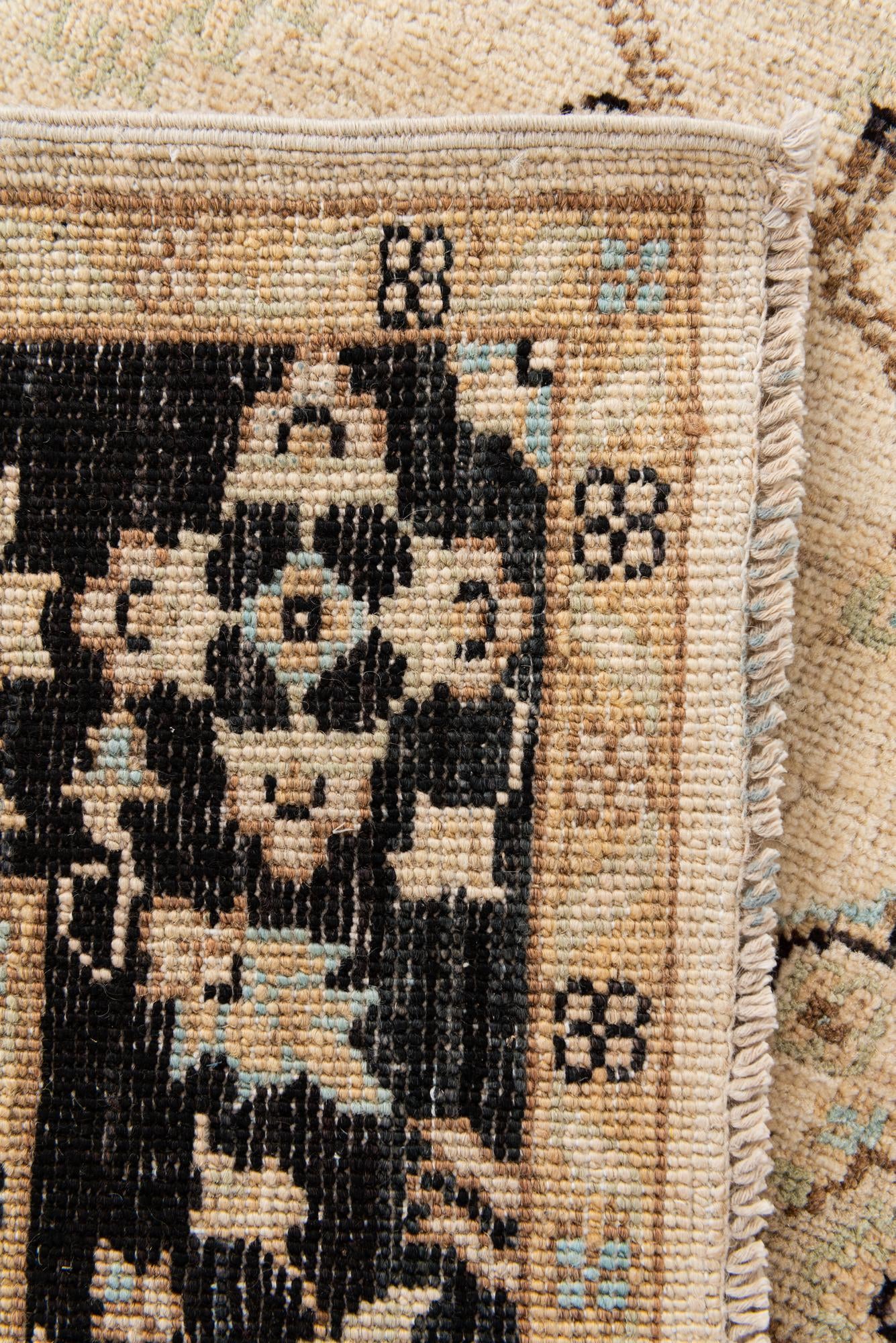 3' 3 x 17' 1 Hand Knotted Peshawar Ziegler Runner Rug