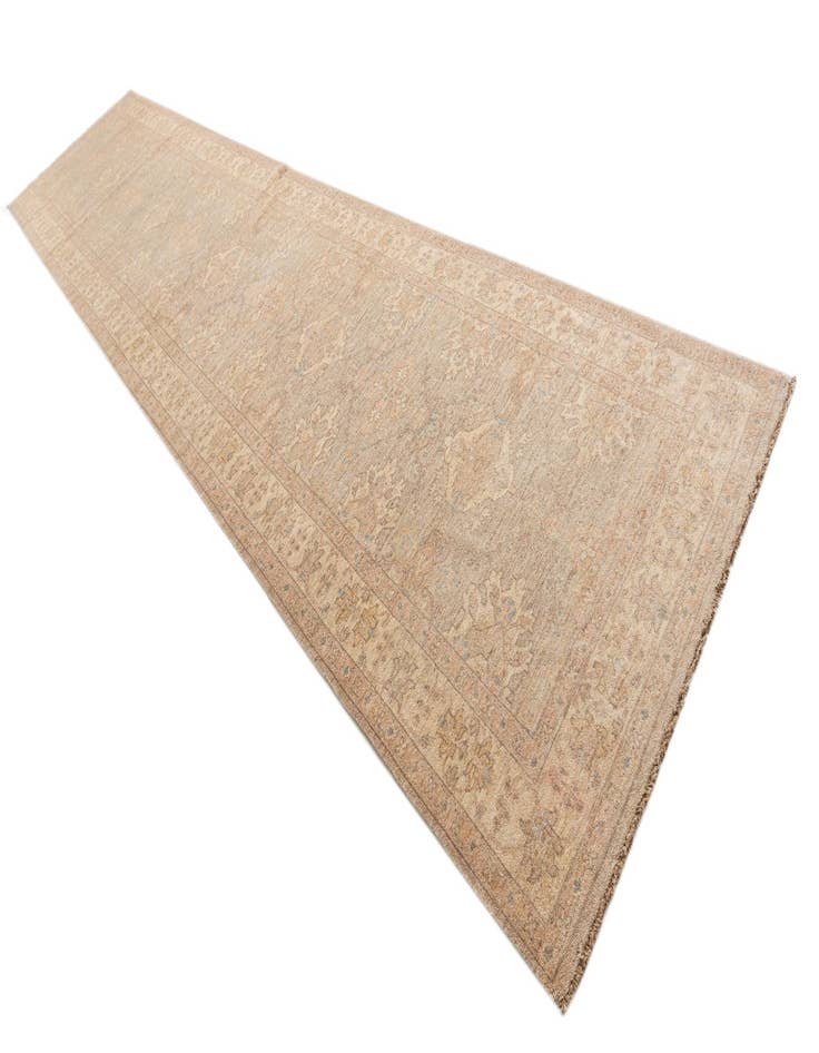 Detail image of 4' 1 x 19' Hand Knotted Peshawar Ziegler Runner Rug