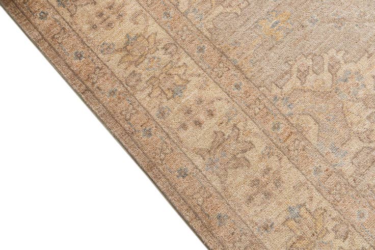 Detail image of 4' 1 x 19' Hand Knotted Peshawar Ziegler Runner Rug