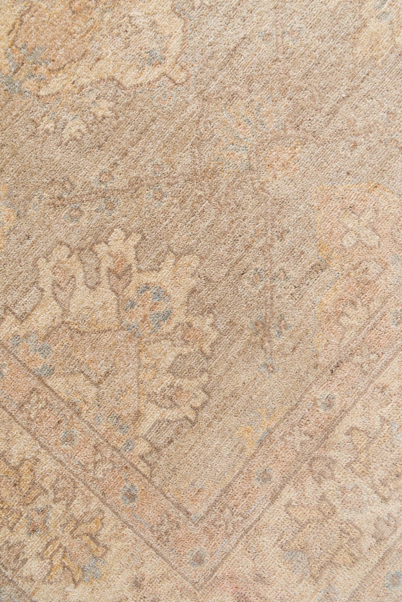4' 1 x 19' Hand Knotted Peshawar Ziegler Runner Rug