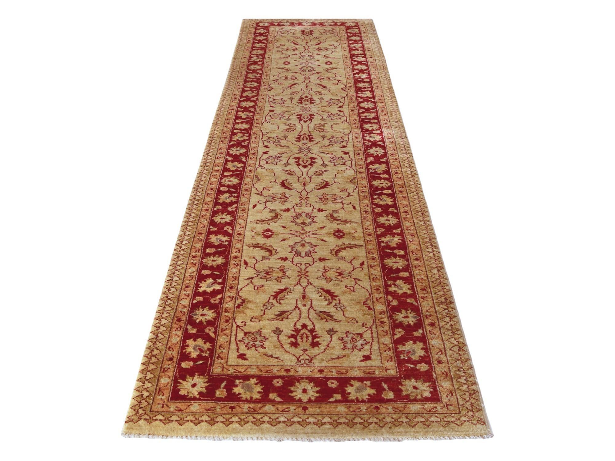 2' 10 x 11' 10 Hand Knotted Peshawar Ziegler Runner Rug
