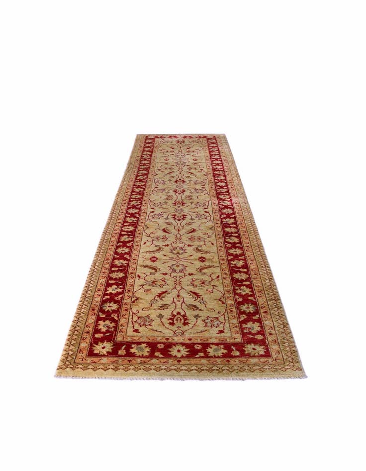 Detail image of 2' 10 x 11' 10 Hand Knotted Peshawar Ziegler Runner Rug