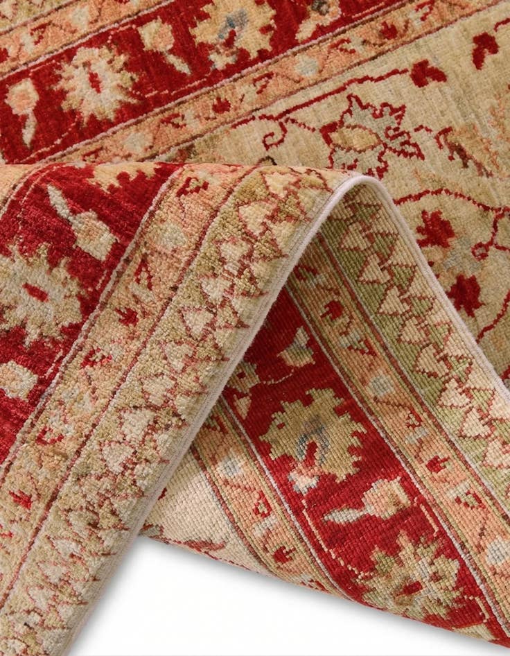 Detail image of 2' 10 x 11' 10 Hand Knotted Peshawar Ziegler Runner Rug