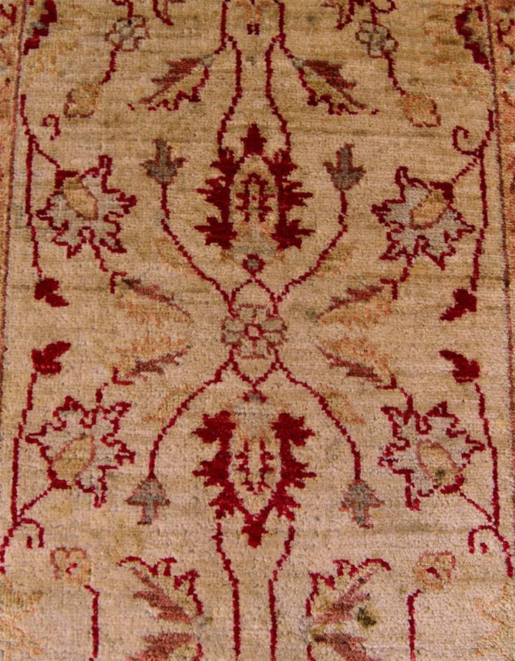 Detail image of 2' 10 x 11' 10 Hand Knotted Peshawar Ziegler Runner Rug