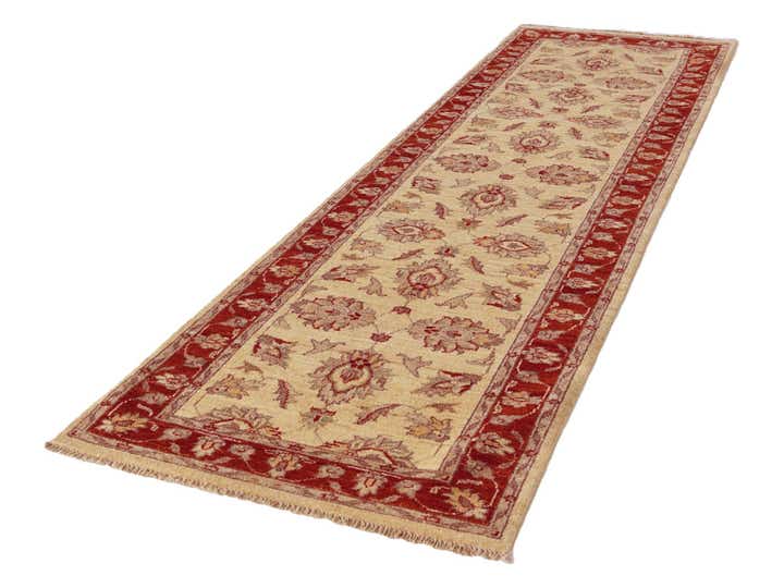 2' 8 x 9' 6 Hand Knotted Peshawar Ziegler Runner Rug