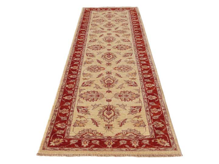 2' 8 x 9' 6 Hand Knotted Peshawar Ziegler Runner Rug