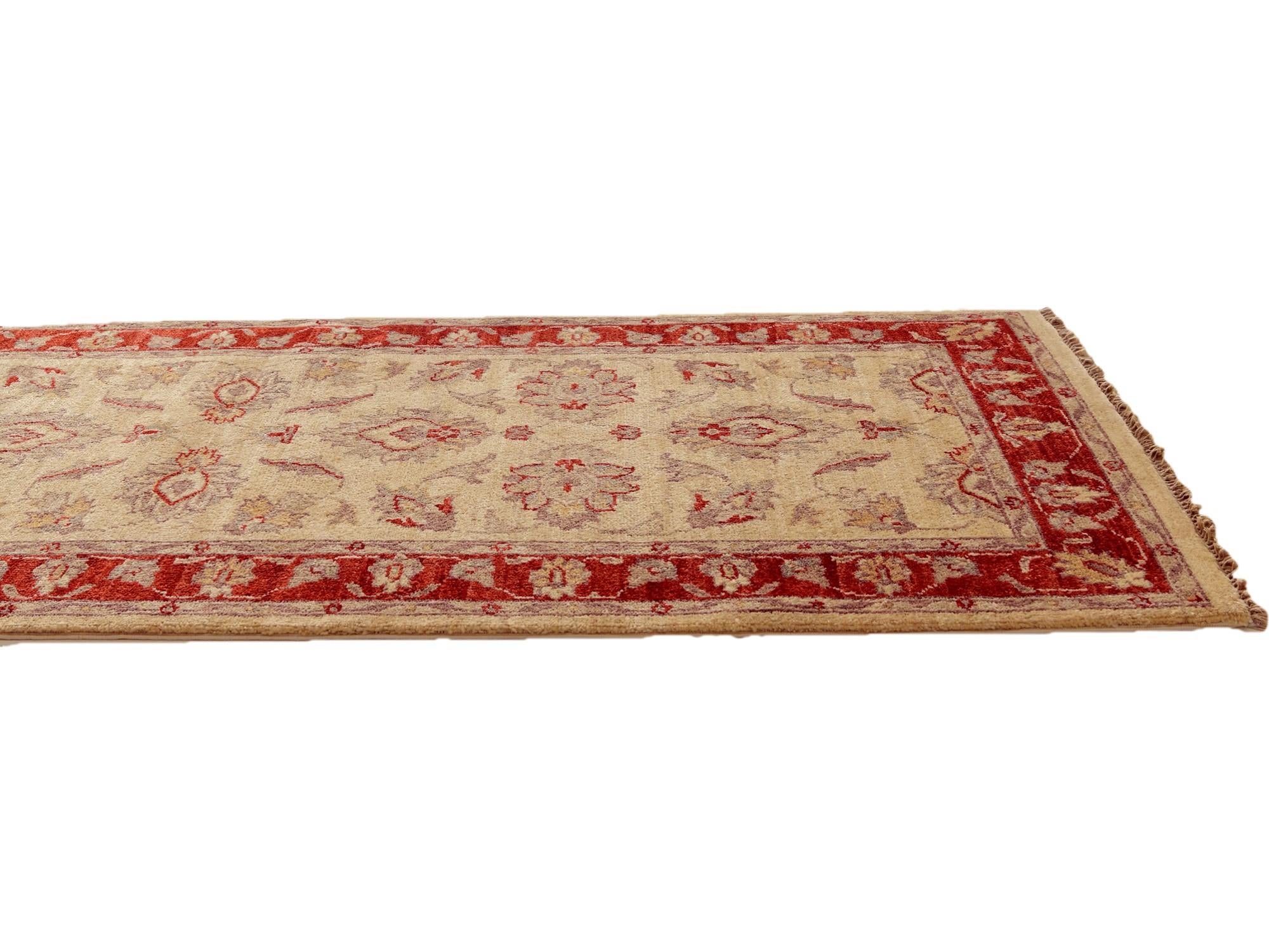 2' 8 x 9' 6 Hand Knotted Peshawar Ziegler Runner Rug
