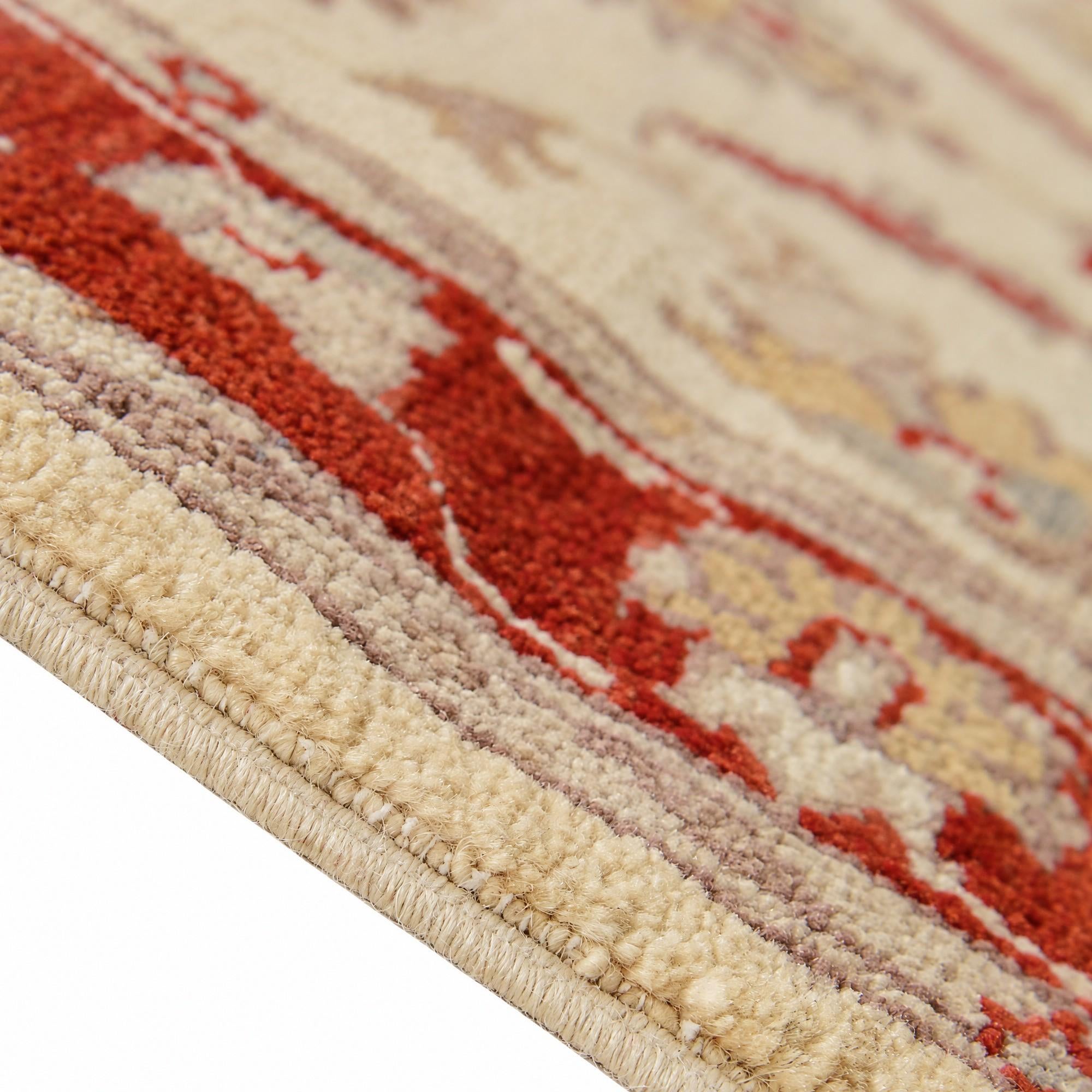 80cm x 290cm Hand Knotted Peshawar Ziegler Runner Rug
