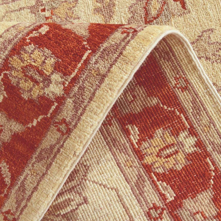 Detail image of 2' 8 x 9' 6 Hand Knotted Peshawar Ziegler Runner Rug