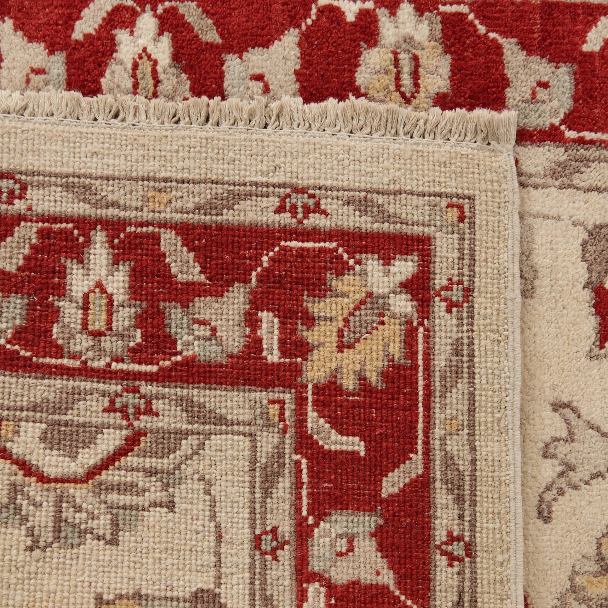 80cm x 290cm Hand Knotted Peshawar Ziegler Runner Rug
