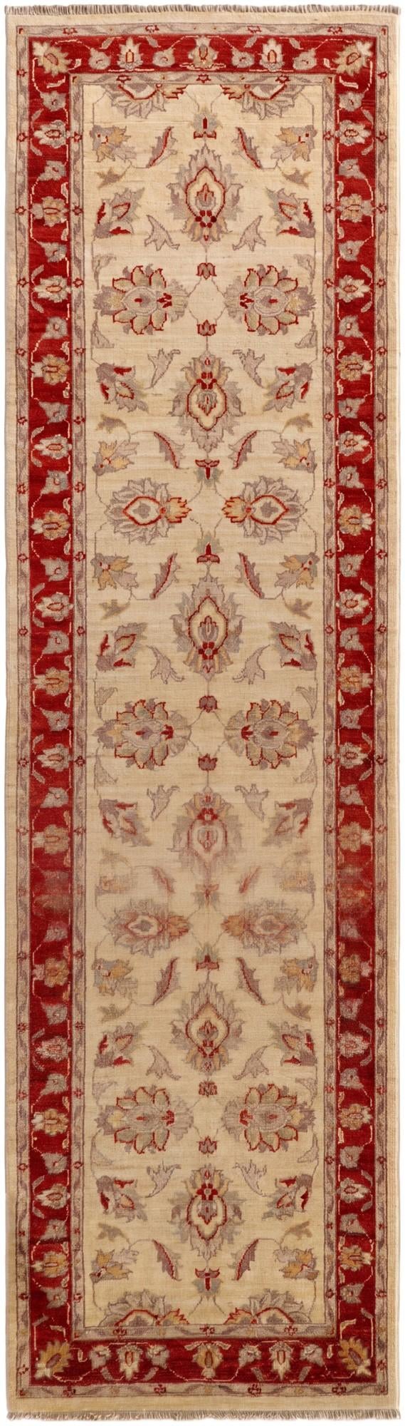2' 8 x 9' 6 Hand Knotted Peshawar Ziegler Runner Rug