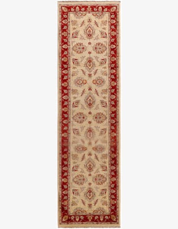 2' 8 x 9' 6 Hand Knotted Peshawar Ziegler Runner Rug