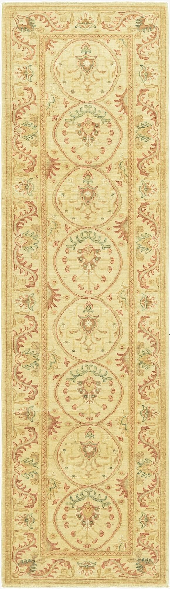 2' 6 x 9' 2  Hand Knotted Peshawar Ziegler Runner Rug