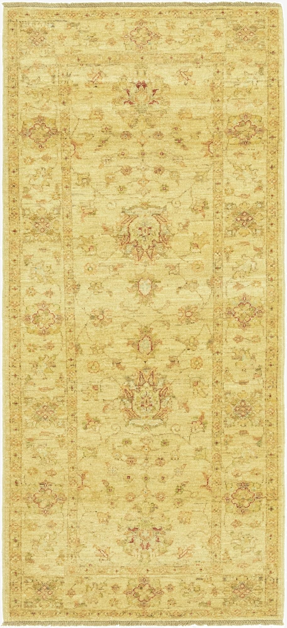 2' 10 x 6' 3  Hand Knotted Peshawar Ziegler Runner Rug