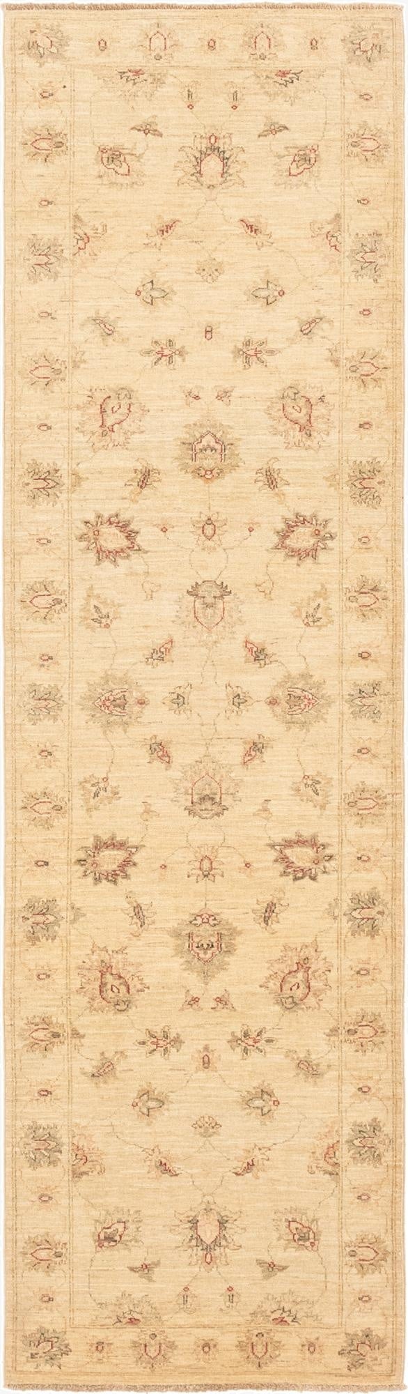 2' 8 x 9' 9  Hand Knotted Peshawar Ziegler Runner Rug