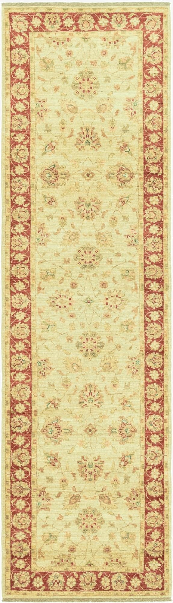 2' 8 x 9' 6  Hand Knotted Peshawar Ziegler Runner Rug