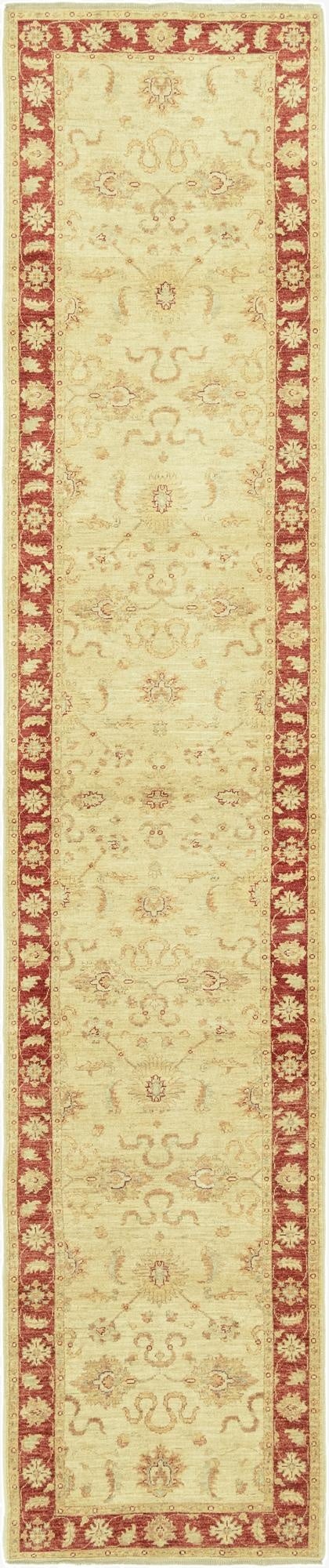 3' 1 x 16' 3  Hand Knotted Peshawar Ziegler Runner Rug