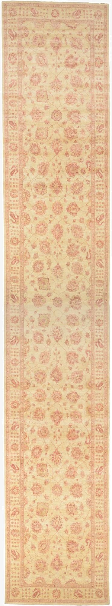 5' 3 x 29' 1  Hand Knotted Peshawar Ziegler Oriental Runner Rug