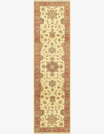 2' 8 x 9' 9 Hand Knotted Peshawar Ziegler Runner Rug