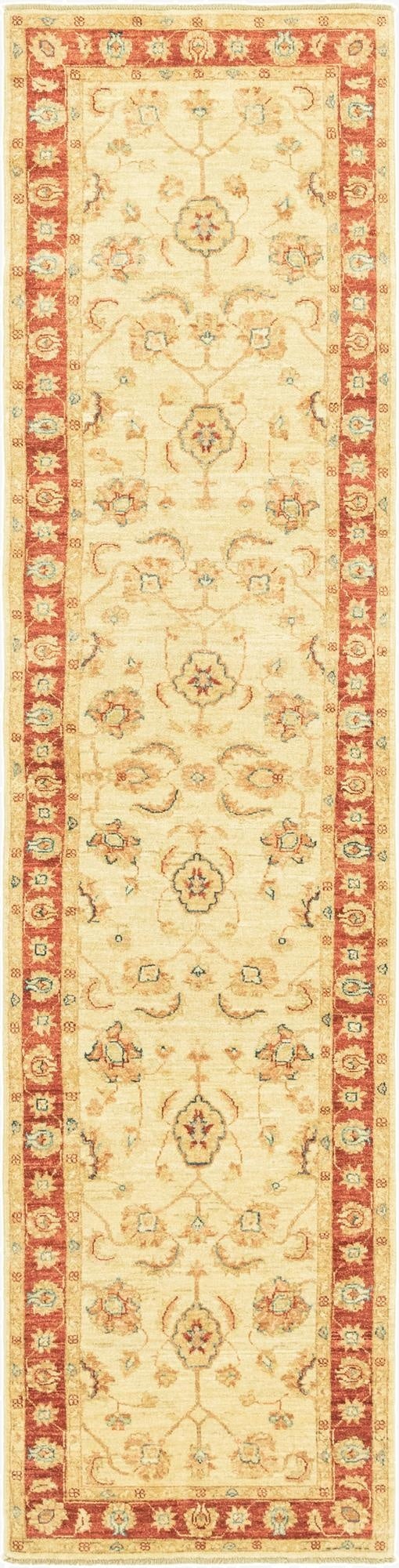 2' 7 x 11' 2  Hand Knotted Peshawar Ziegler Runner Rug