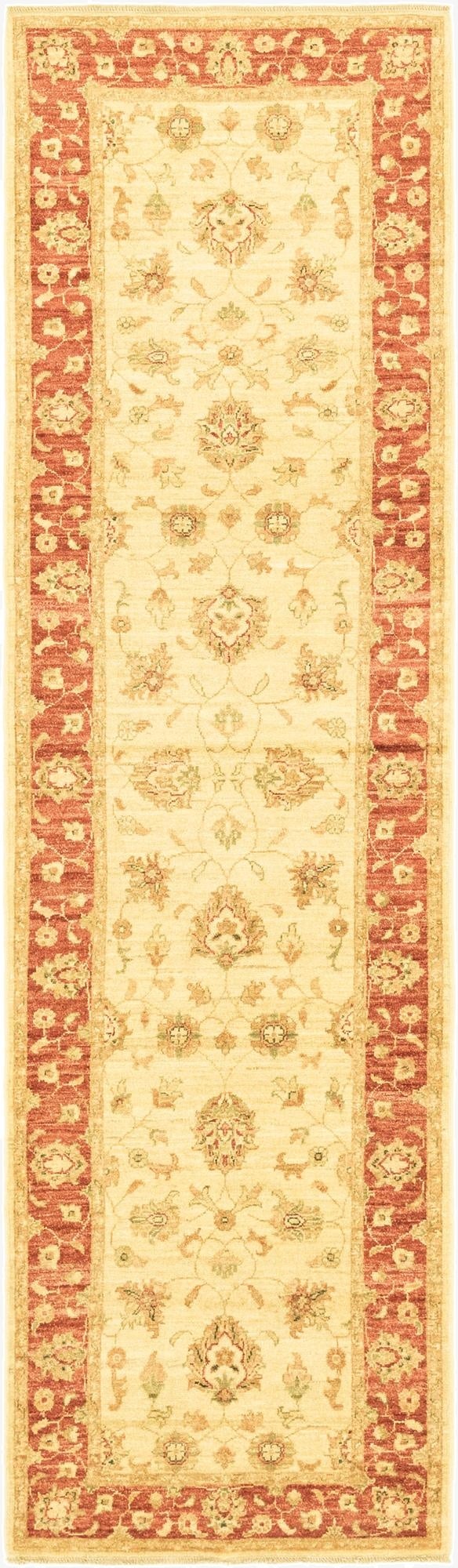 2' 9 x 10'  Hand Knotted Peshawar Ziegler Runner Rug