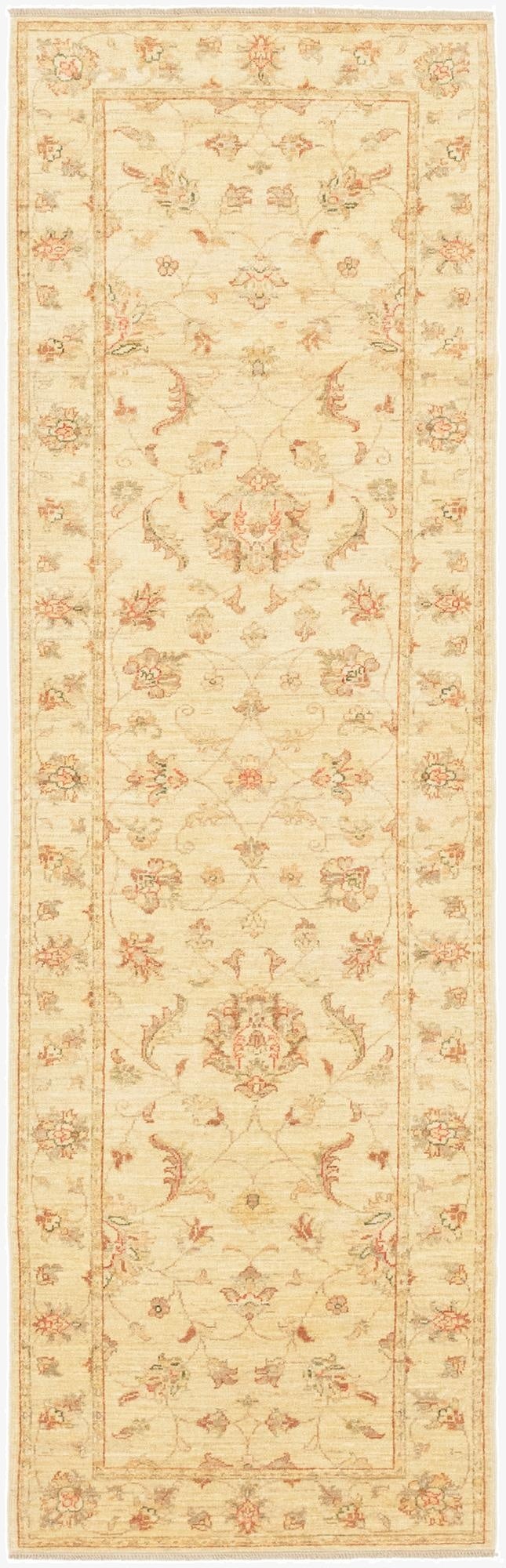 3' x 9' 10  Hand Knotted Peshawar Ziegler Runner Rug