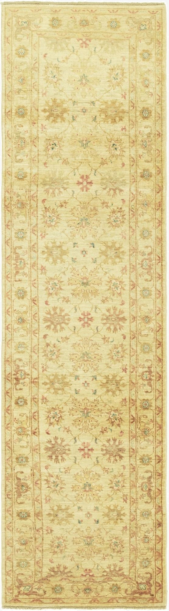 2' 6 x 9' 10  Hand Knotted Peshawar Ziegler Runner Rug
