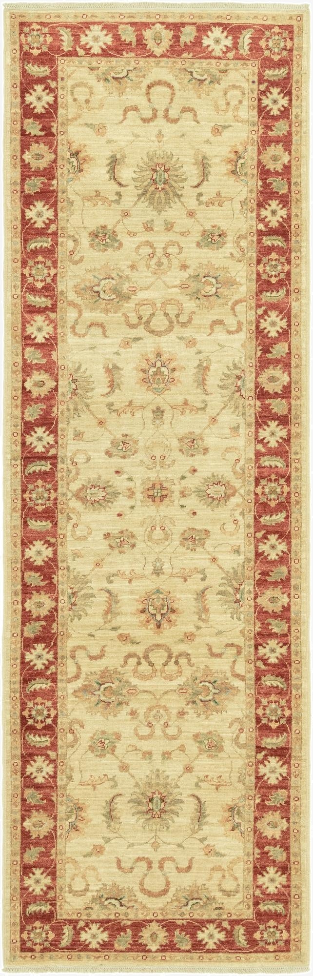 3' x 9' 7  Hand Knotted Peshawar Ziegler Runner Rug