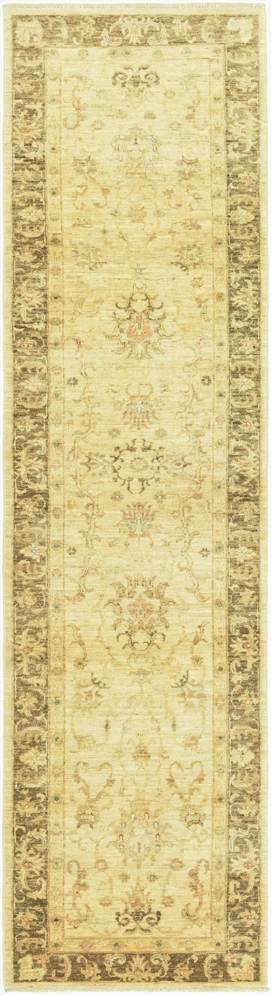 2' 6 x 9' 9  Hand Knotted Peshawar Ziegler Runner Rug