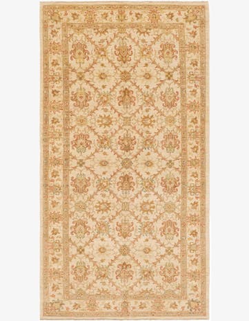 5' x 9' 6 Hand Knotted Peshawar Ziegler Runner Rug