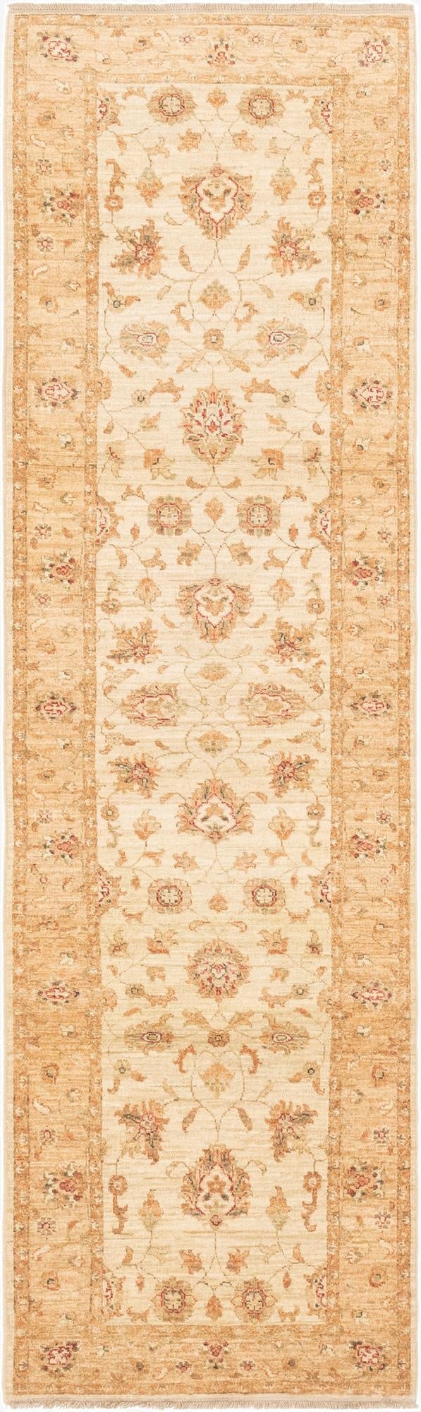 2' 10 x 9' 11  Hand Knotted Peshawar Ziegler Runner Rug