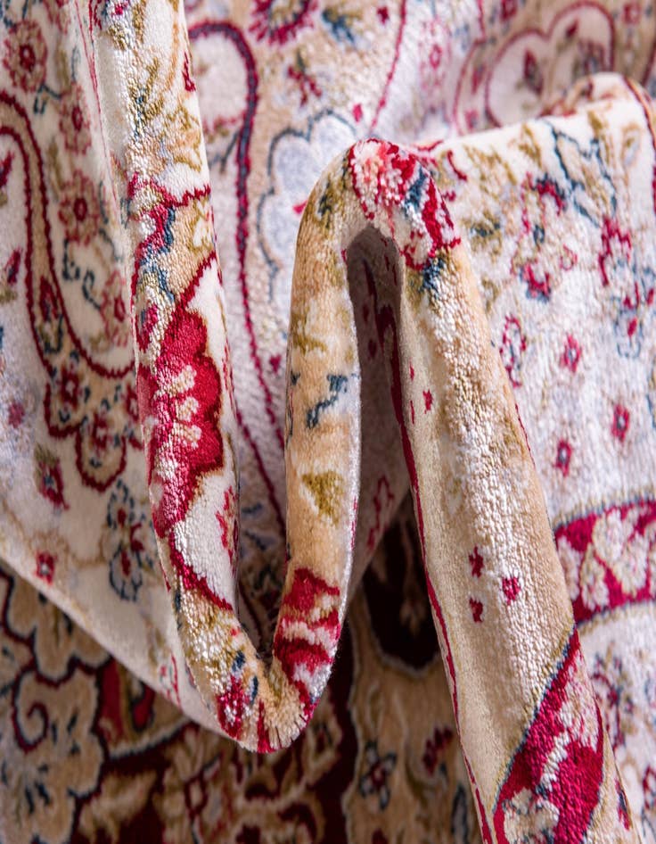 Detail image of 2' 7 x 9' 10 Qom Bamboo Silk Runner Rug