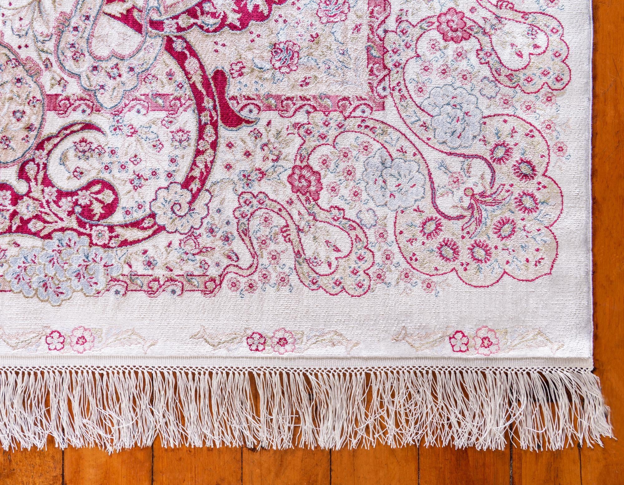2' 7 x 9' 10 Qom Bamboo Silk Runner Rug