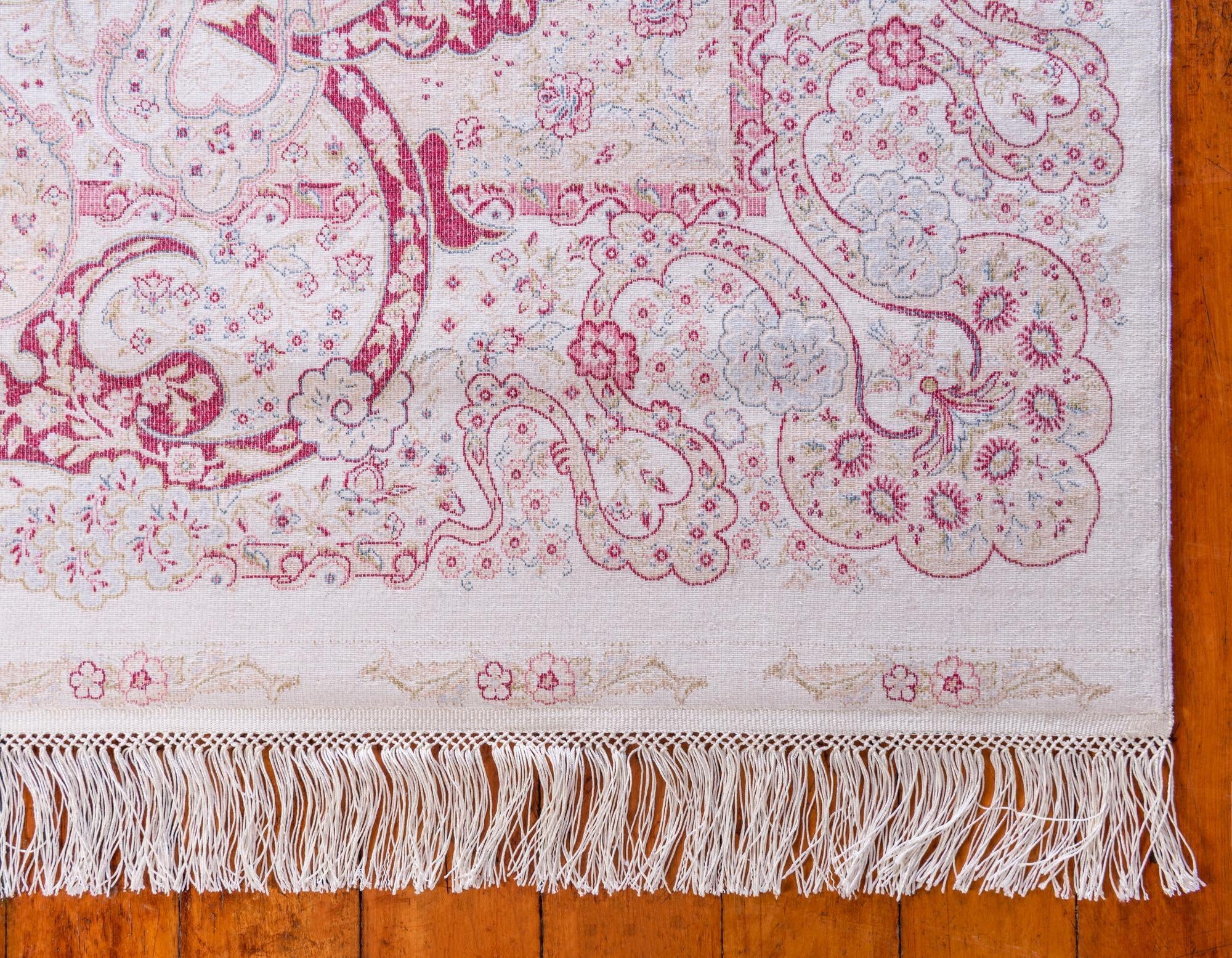 2' 7 x 9' 10 Qom Bamboo Silk Runner Rug