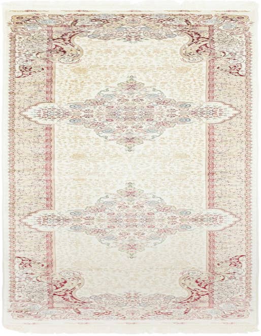 Detail image of 2' 7 x 9' 10 Qom Bamboo Silk Runner Rug