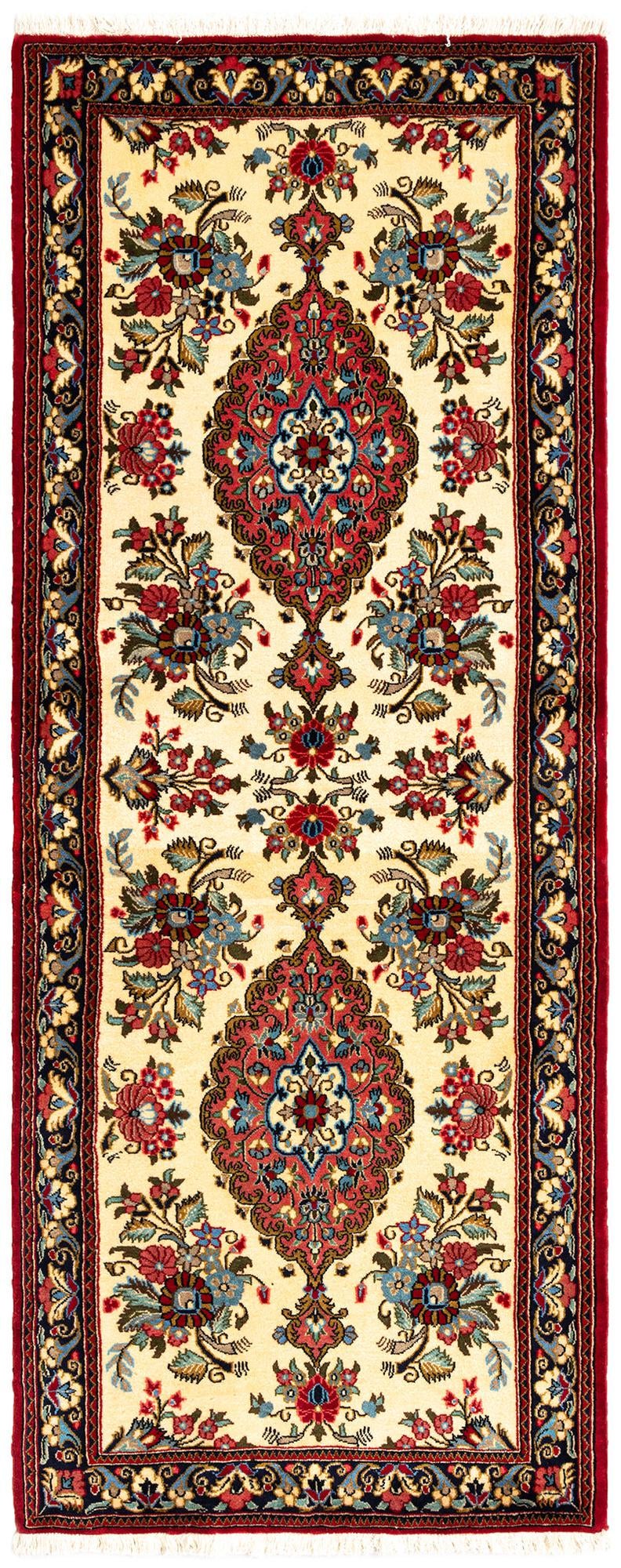 2' 7 x 6' 9 Hand Knotted Qom Persian Runner Rug