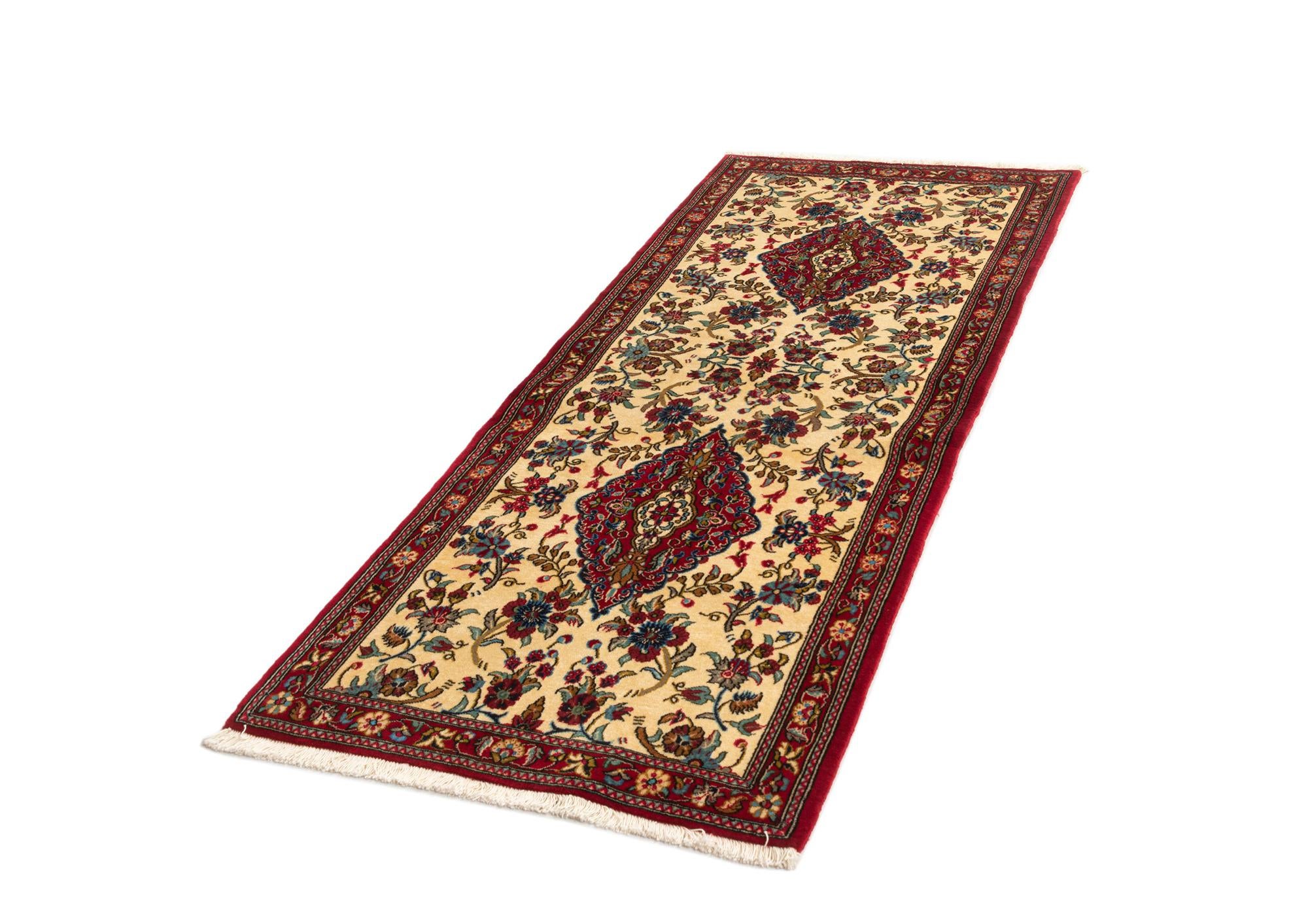 2' 8 x 6' 5 Hand Knotted Qom Persian Runner Rug