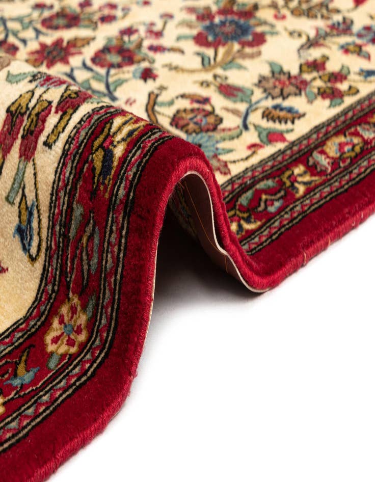 Detail image of 2' 8 x 6' 5  Hand Knotted Qom Persian Runner Rug