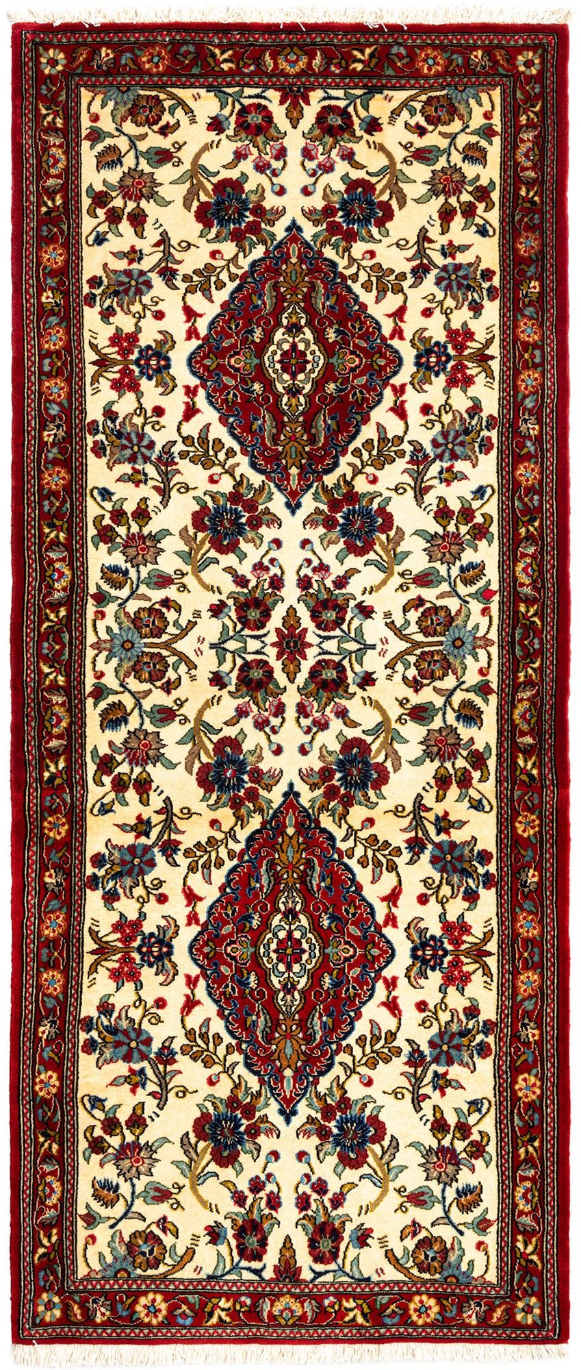 2' 8 x 6' 5 Hand Knotted Qom Persian Runner Rug