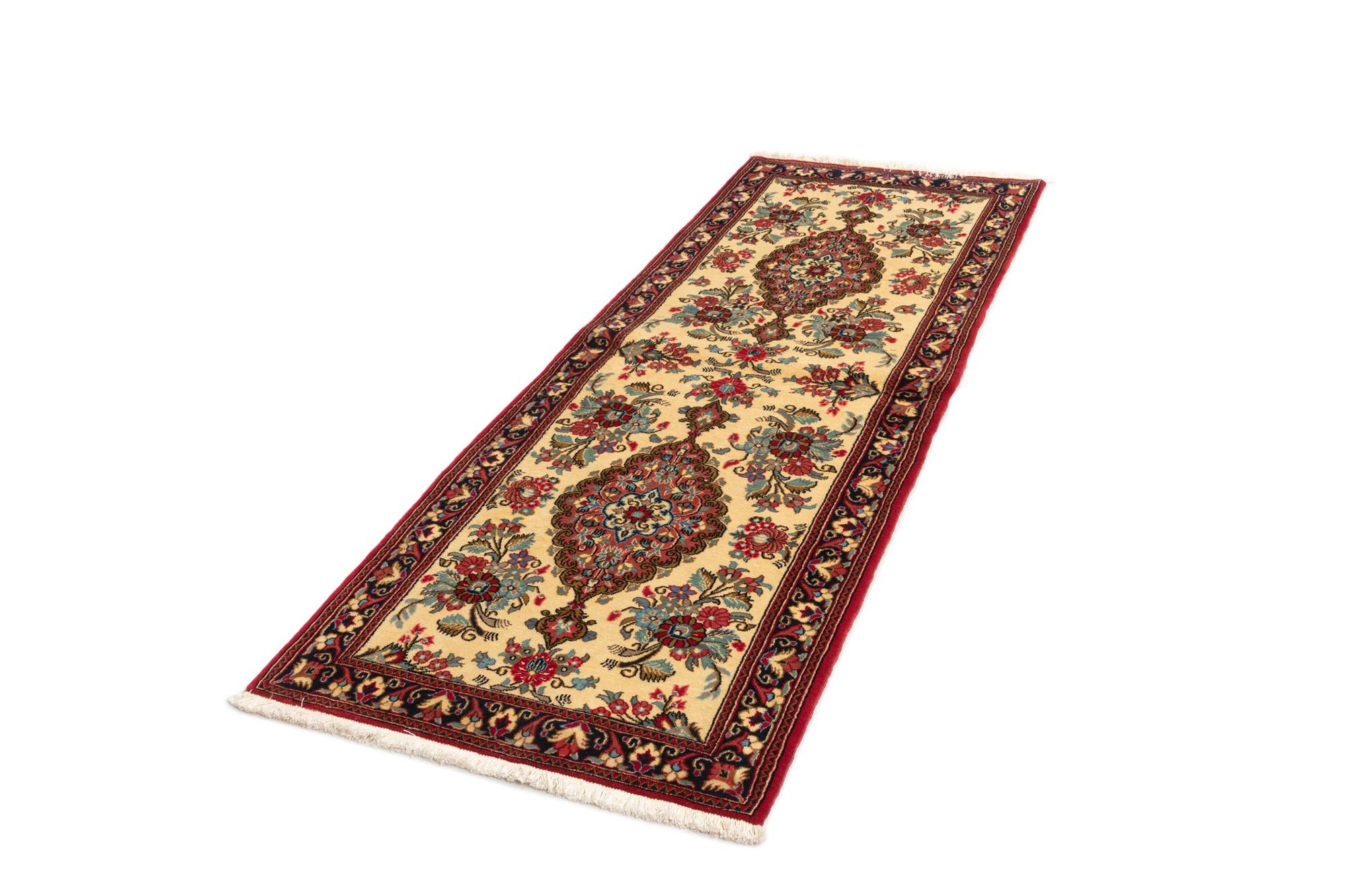 2' 7 x 6' 11 Hand Knotted Qom Persian Runner Rug