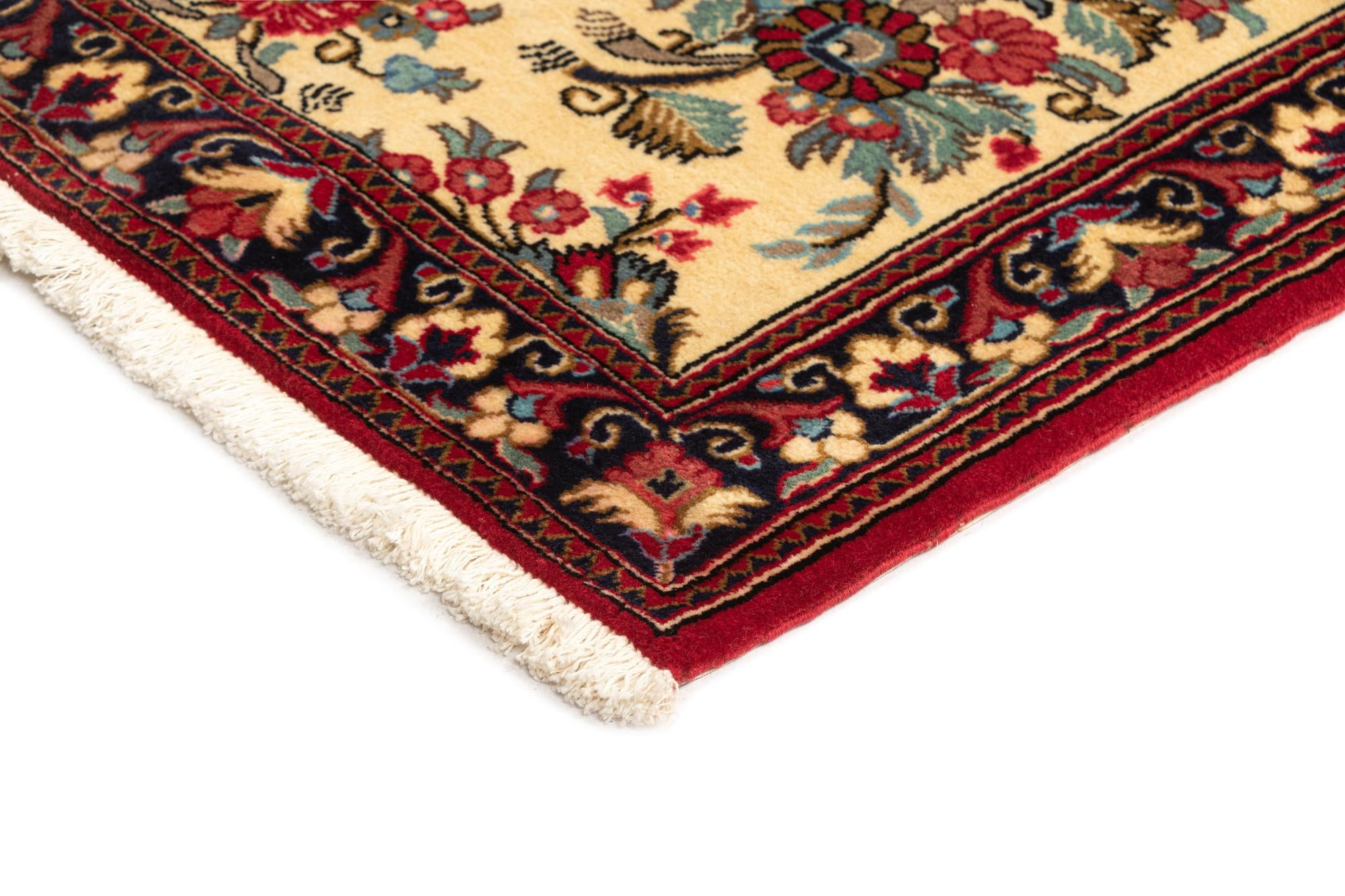 2' 7 x 6' 11 Hand Knotted Qom Persian Runner Rug