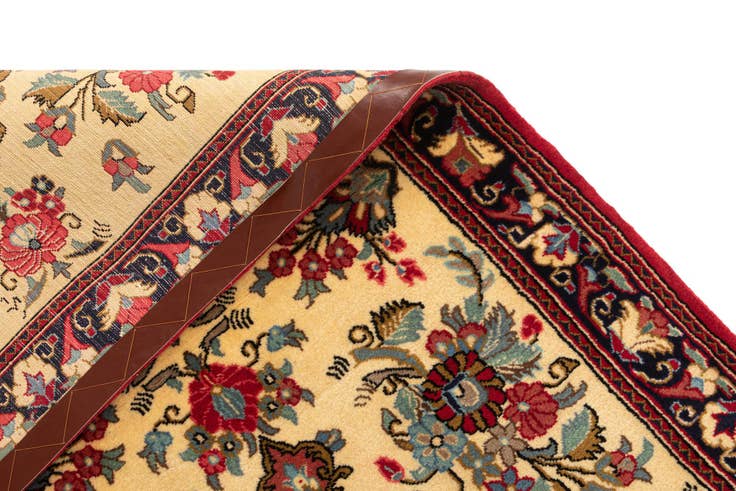 Detail image of 2' 7 x 6' 11 Hand Knotted Qom Persian Runner Rug