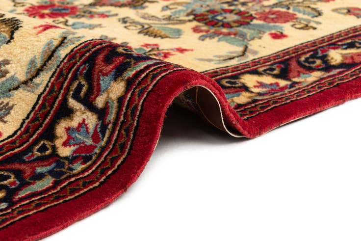 Detail image of 2' 7 x 6' 11 Hand Knotted Qom Persian Runner Rug