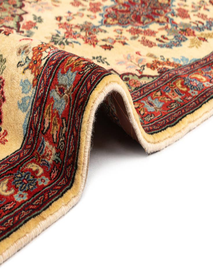 Detail image of 2' 7 x 6' 10  Hand Knotted Qom Persian Runner Rug