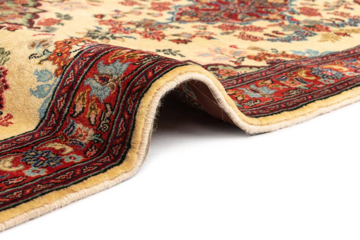 Detail image of 2' 7 x 6' 10 Hand Knotted Qom Persian Runner Rug