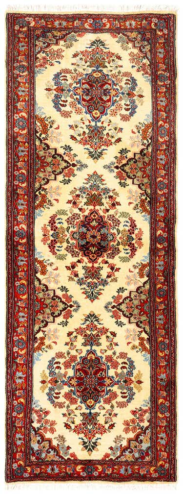 2' 7 x 6' 10 Hand Knotted Qom Persian Runner Rug