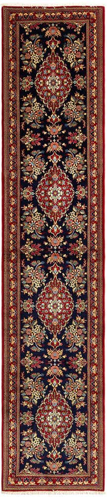 2' 10 x 13' 1 Hand Knotted Qom Persian Runner Rug