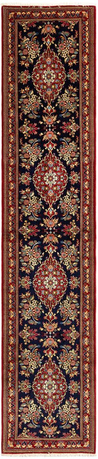 Detail image of 2' 10 x 13' 1 Hand Knotted Qom Persian Runner Rug